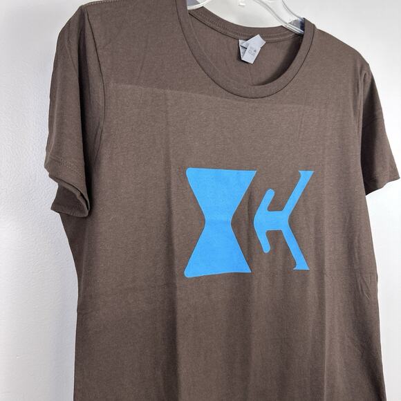 Chemex Women’s XL T-Shirt Baby Tee Brown Logo Coffee Tee 100% Cotton - Picture 2 of 7